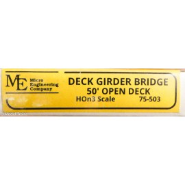 Micro Engineering Company #75-503 Deck Girder Bridge 50' Open Deck (HOn3)