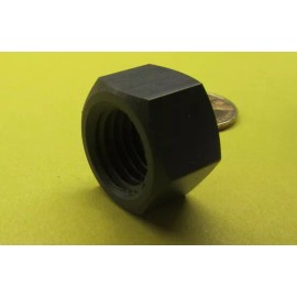 Basic Hex Nut, PVC Plastic, 3/4"-10 Thread x 1 1/32" W x 41/64"