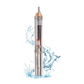 LCyindu 1HP Deep Well Submersible Pump,220V/60Hz,33GPM,207FT Head,Stainless Steel with 9.8ft Cord,4" Stainless Steel Water Pumps,Deep Well Water Pump for Farmland Irrigation,Factories and Home Use