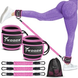Resistance Bands Set, Ankle weights Resistance Bands with Cuffs, Glutes Workout Equipment, Legs Resistance Bands with Ankle Strap for Women & Men, Home Gym Exercise Equipment