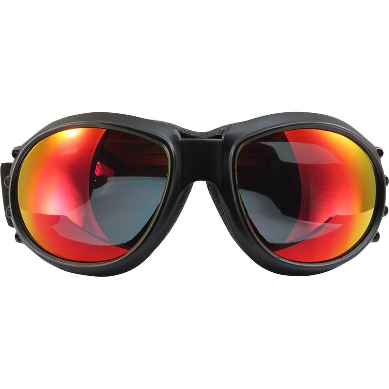 Birdz Eagle Matte Black Padded Sport Riding Goggle with ReflecTech