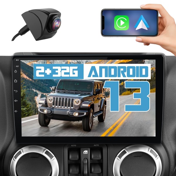 Car Radio Stereo Android 13 for Jeep Wrangler JK 2007-2018