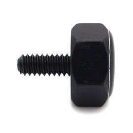 Tricktoppers Custom Vivid Black Billet Aluminum Hex Fender Seat Bolt for 1996 - Up Harley Road Street Glide Dyna Sportster Softail 1/4-20 Thread Pitch - Military Veteran USAF Air Force Wings