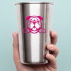 ANGDEST CLUB Decal Stickers of Bulldog Peeking (Pink) Premium Waterproof
