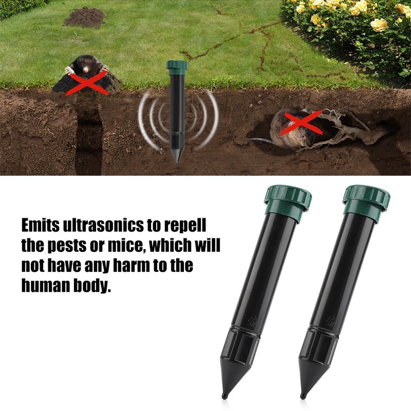 2PCS Garden Electric Ultrasonic Drive Pest Animal Bird Cat Dog