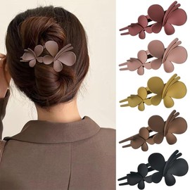 SJBAUTYO Set of 5 Vintage Hair Clips for Women, Hair Clips in Black for Thick Hair, French Style, Accessory for Girls and Women, Large Hair Clip