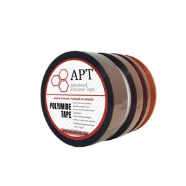 APT High Temperature Polyimide Tape, (4 Rolls, 1/4", 1/2", 3/4", 1") Heat Tape, Kapton Tape, Sublimation, Heat Transfer, High Temp Masking, 3D Printing, Soldering, Electrical Applications.
