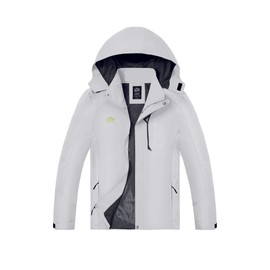 TEZO Mens Rain Jacket Waterproof with Hooded Hiking Coat Lightweight Windbreaker(SOLGY 2XL)