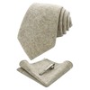JEMYGINS Cashmere Wool Tie and Pocket Square Tie Clip Sets