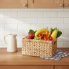 Set of 4 Water Hyacinth Storage Baskets, Handwoven Wicker Bins