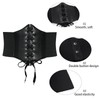 Pieces Corset Women's Black Elastic Corset Belt, black