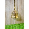 Aakrati Wall Bell with Brass Chain and Hooks for Gates,