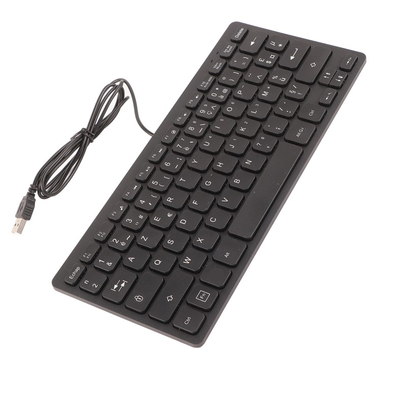 Computer Keyboards Ergonomic Design UltraThin Mini Durable Wired 78 Keys