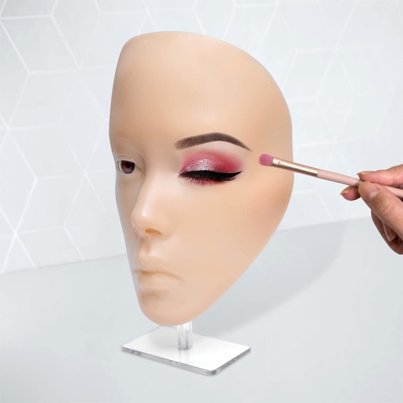 ZTBBRA Makeup Practice Face Board, Reusable Silicone Makeup Practice Face/Makeup