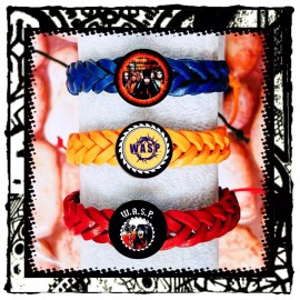 W.A.S.P.  WILD CHILD THREE BRACELETS RED BLUE YELLO WASP