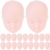 20pcs Doll Heads Craft Key Ring Plastic Mini Doll Body