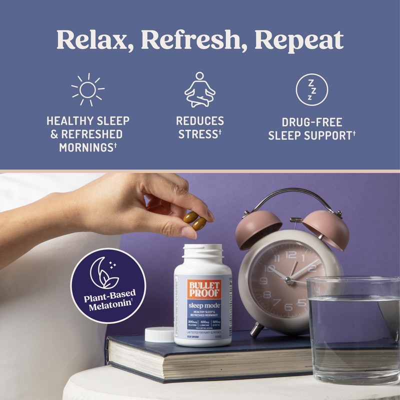 Bulletproof Sleep Mode Softgels, 60 Count, Supplement with Brain Octane