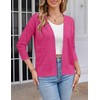 MURMUREY Womens Open Front Lightweight Crop Cardigan Sweater Long Sleeve