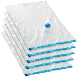 TecTake 402523 Vacuum Storage Bag Clothes Bag Various Quantities and Sizes (5 x Size M 48 x 68 cm | No. 402523)