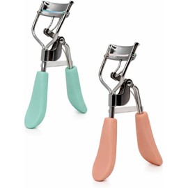 Rizador de pestañas Set 2 Pcs, Enchinador De Pestañas, Eyelash Curler Verde y Coral - Enchinador de Pestaña Profesional Con Almohadilla De Silicona Antideslizante Para Pestañas De Larga Duración - Makeup Eyelash Curler