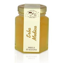 Apicoltura Cazzola Italy - Lucerne Honey - Jar of 135 g (Pack of 2 Glass Jars)