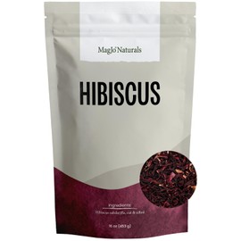 MagJo Naturals, Hibiscus Flowers 1LB (16 Oz) Hibiscus tea cut & sifted flowers, Flor de Jamaica
