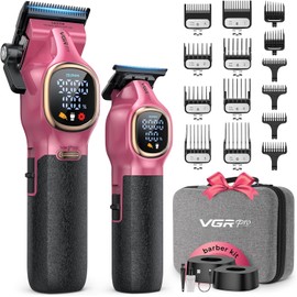 VGRPRO - Cortapelos profesionales para hombres, cortapelos y cortapelos profesionales, cortapelos inalámbricos para cortar el cabello con estuche de paquete, potentes cortapelos eléctricos recargables