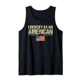 I identify As An American US Flag Patriot Tank Top
