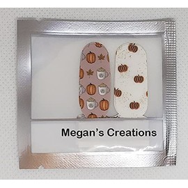 Pumpkin Spice Accent Nail Polish Wraps - Nail Polish Strips- Set of 4 strips