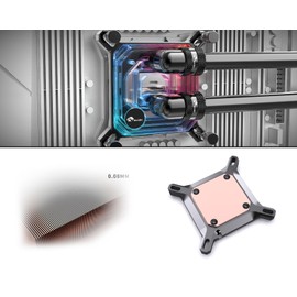 Bykski CPU-XPR-M-V3 High-Performance CPU Water Cooling Block - Featuring Aggressive 0.08mm Fins - Sturdy Mounting Construction with Elite Cooling - for AMD Ryzen 3/5/7/9 (AM4/AM5) - Black