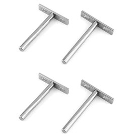 TOCHUN 4Pcs 4 Inch Floating Shelves Brackets, 100mm Heavy Duty Hidden Shelf Brackets for Wall Mounted Decoration Cabinet Furniture Shelf Support