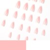 JUSTOTRY 24 Pcs Almond Shape Classical French Press on Nails,