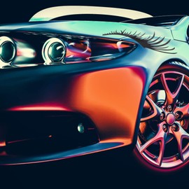 PRETYZOOM 2 Pairs Eyelashes Eyebrow Car Headlight Stickers Body Sticker Decals Car Door Blocked Scratches Graphic Decoration Sticker Black