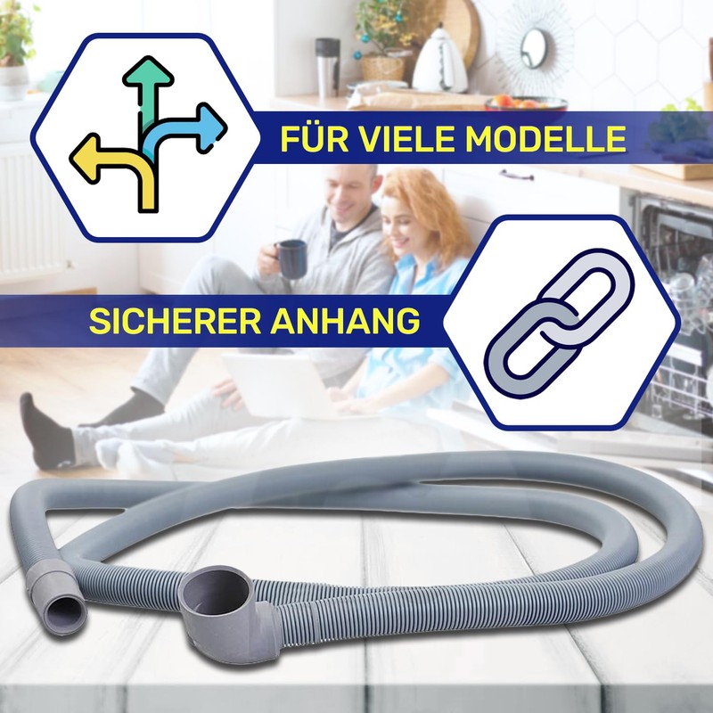 Washing Machine and Dishwasher Waste Water Hose 2 m Diameter