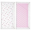 Bimocosy 2 Pack Cot Sheets 60x120cm, Soft Cotton Mattress Protector