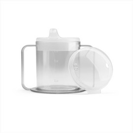 Providence Spillproof Independence 2-Handle Plastic Mug w/Lids - 9 oz, Each, Clear Lid