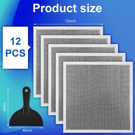 Blulu 13 Pcs 12 x 12 Inch Drywall Repair Kit Self Adhesive Mesh Drywall Patches with Scraper for Holes, Repair Kit for Large Holes Wall Ceiling Tools