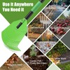Plastic Leaf Rake - Upgraded Anti-Break Nylon Head,65" Adjustable Outdoor