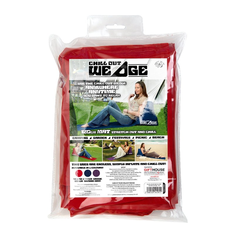 IGGI Garden Chill Out Wedge inflatable lounger back rest, Red