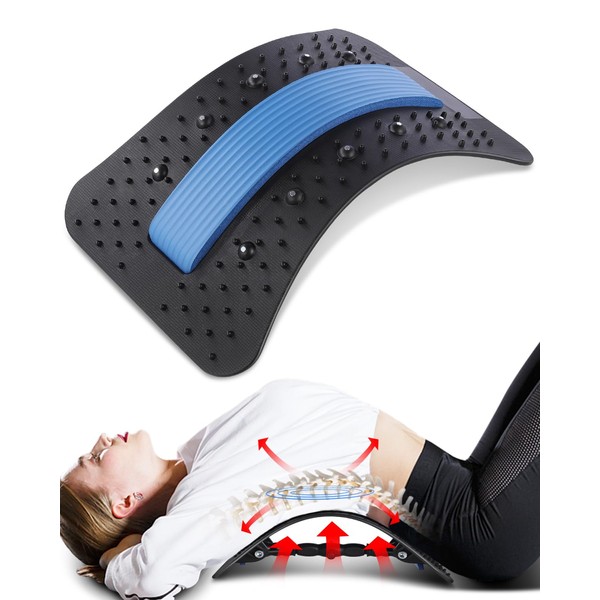 Back Stretcher Lumbar Back Cracker with Magnet Back Massager for