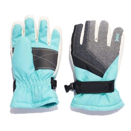 Igloos Girls Taslon Sprawl Blocked Waterproof Ski Gloves - Insulated for Cold Winter Weather