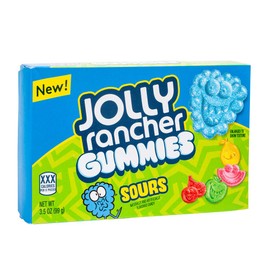 Jolly Rancher Assorted Fruit Flavored Gummies Sours Candy, Movie Snack, 3.5 ounce