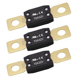 Weasch - Fusible MEGA/AMG de 70 A, Componente Reconocido por UL, montaje de tornillo de alta corriente para automóviles, remolques, camiones, autobuses, caravanas, barcos