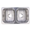 RecPro RV Double Bowl Kitchen Sink | 27" x 16