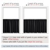 Extra Wide Blackout Curtains for Small Bedroom Windows, 2 Panels