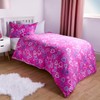 OHS Hearts Duvet Double, Microfibre Soft Valentines Day Quilt Covers