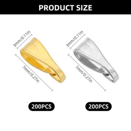 FFDHWU 400 Pieces Of Pendant Buckles, Necklace Buckles, Jewelry Diy Materials, Jewelry Making Accessories, Necklace Pendant Connecting Buckles, Diy Craft Production