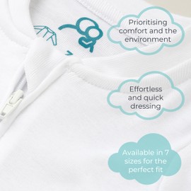 Sproot Baby Essentials 3-in-1 Discounted Bundle | Organic Cotton Baby Clothes for 18-24 Months | Signature Unisex Zip, Sleeveless & Long Sleeve Bodysuits | Soft Baby Gift Set in White