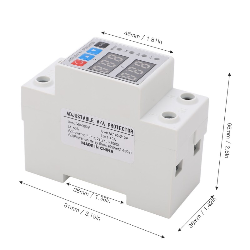 Over Under Voltage Protective Device Adjusting Dual Display Overcurrent Overload