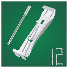 Quick Screw Gutter Hangers 5 Inch- 12 Pack - 5 Inch Gutter Clips Hidden Gutter Hangers 5 Inch with a Pre-Inserted Rust Resistant Screw with Bonus 6 Inch Drill Bit